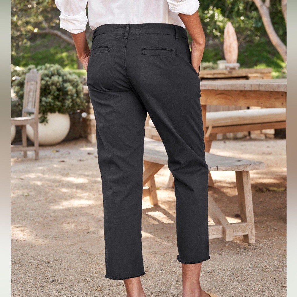 FRANK & EILEEN WICKLOW The Italian Chino ITALIAN PERFORMANCE TWILL in Black Sz 6 - Picture 3 of 17